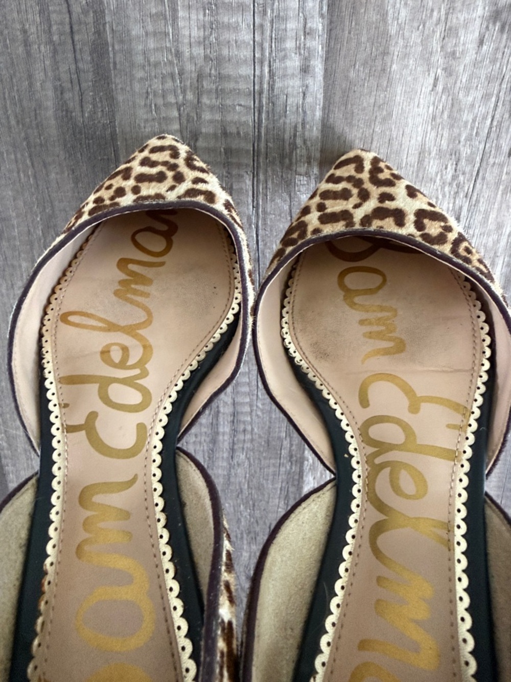 Sam Edelman Shoes Rodney Calf Hair Leopard Print D’Orsay Ballet Flats Size 8 - Picture 6 of 6